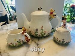 Winnie The Pooh Simply Pooh Set Of 3 Teapot Sugar Creamer