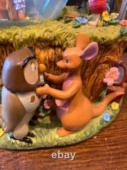 Winnie The Pooh Snow Globe Music Box With Small Picture Frame Disney Tigger Owl
