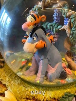 Winnie The Pooh Snow Globe Music Box With Small Picture Frame Disney Tigger Owl