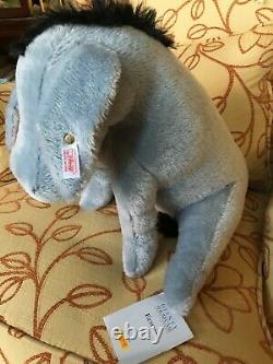 Winnie The Pooh Steiff Eeyore with button and tag