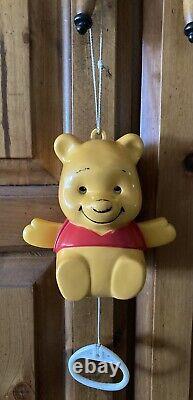 Winnie The Pooh Vintage Musical Hanging Baby Toy Works