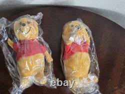 Winnie the Pooh 1960s 2 Lot New Sealed Walt Disney 6.5 Plush Toys Vintage NOS