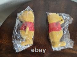 Winnie the Pooh 1960s 2 Lot New Sealed Walt Disney 6.5 Plush Toys Vintage NOS