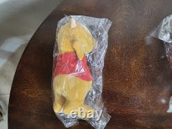 Winnie the Pooh 1960s 2 Lot New Sealed Walt Disney 6.5 Plush Toys Vintage NOS