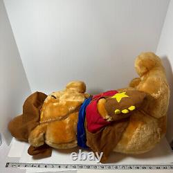 Winnie the Pooh 23 in Plush Cowboy Disney Store Large Plush Used Free Shipping