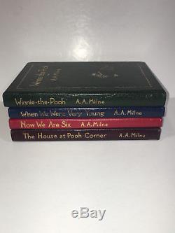 Winnie the Pooh 4-Book Collectors Edition by A. A. Milne Easton Press set Lot