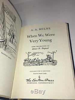 Winnie the Pooh 4-Book Collectors Edition by A. A. Milne Easton Press set Lot
