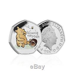 Winnie the Pooh 50p Coin Royal Mint Official Limited Edition Silver Proof Coin