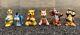 Winnie The Pooh 6 Porcelain Figurines Piglet Tigger Eeyore Owl Rabbit Rare