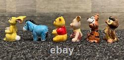 Winnie the Pooh 6 Porcelain Figurines Piglet Tigger Eeyore Owl Rabbit RARE