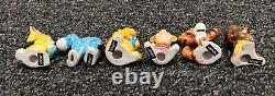 Winnie the Pooh 6 Porcelain Figurines Piglet Tigger Eeyore Owl Rabbit RARE