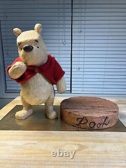 Winnie the Pooh 75th Anniversary Faux Wood Big Fig Statue Rare/Hard To Find