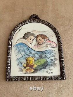Winnie the Pooh ARTINI Hand Painted girls bed Twin Etched Sculptured Engraving