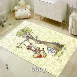 Winnie the Pooh Area Rug Cartoon Kids Room Carpet Nursery Decor