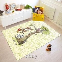 Winnie the Pooh Area Rug Cartoon Kids Room Carpet Nursery Decor
