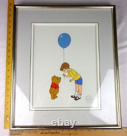 Winnie the Pooh Christopher Robin balloon Disney animation Cel 1980s LE 2500