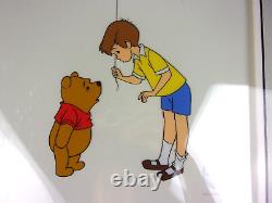 Winnie the Pooh Christopher Robin balloon Disney animation Cel 1980s LE 2500
