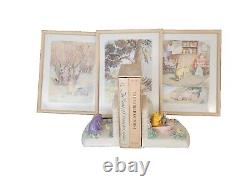 Winnie the Pooh Collection with Framed Art Prints Bookends & Pooh Books 7pc Set