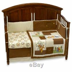 Winnie the Pooh Day in the Park Brown Green 15pcs Crib Bedding, Decor & More
