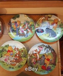 Winnie the Pooh Fun in 100 Acre Woods Bradford Exchange Plates Complete set 12