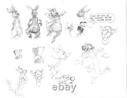 Winnie the Pooh Grand Adventure Disney Production Original SB Drawings 1997 1803