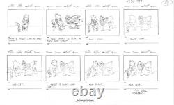 Winnie the Pooh Grand Adventure Disney Production Original SB Drawings 1997 4713