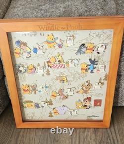 Winnie the Pooh Hundred Acre Wood Monthly Pin Set with Frame COMPLETE SET