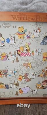 Winnie the Pooh Hundred Acre Wood Monthly Pin Set with Frame COMPLETE SET