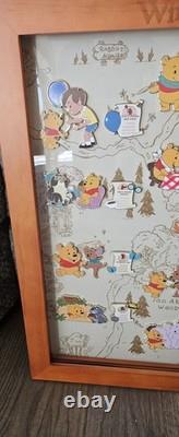 Winnie the Pooh Hundred Acre Wood Monthly Pin Set with Frame COMPLETE SET
