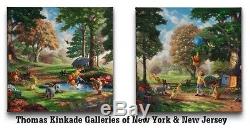 Winnie the Pooh I & II Wrap Thomas Kinkade 14 x 14 Gallery Wrapped Canvas Set