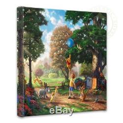 Winnie the Pooh I & II Wrap Thomas Kinkade 14 x 14 Gallery Wrapped Canvas Set