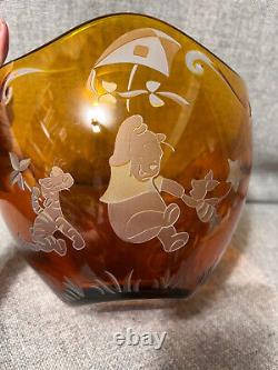 Winnie the Pooh LENOX DISNEY Cased Crystal Amber bowl -LIMITED EDITION 000/250
