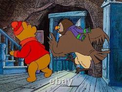 Winnie the Pooh Original Production Cel Animation Art Disney Owl
