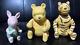 Winnie The Pooh Piglet Tigger Wooden Carved Figurine Set Of 3 Classical