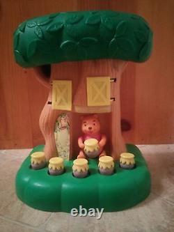 Winnie the Pooh Push-Button Hunny Tree Vintage Very Rare Early 1970s