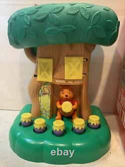 Winnie the Pooh Push-Button Hunny Tree Vintage Very Rare Early 70s NEW Withbox