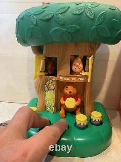 Winnie the Pooh Push-Button Hunny Tree Vintage Very Rare Early 70s NEW Withbox