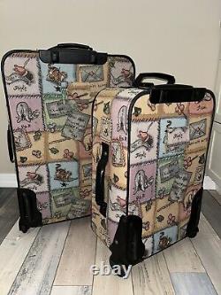 Winnie the Pooh Tapestry Fabric Carpet Large & Medium Luggage Walt Disney World
