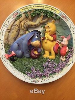 Winnie the Pooh and Friends Bradford Exchange 3-d plate collection
