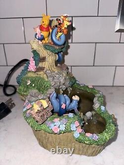 Winnie the Pooh and Friends tabletop Water Fountain Walt Disney Works see video