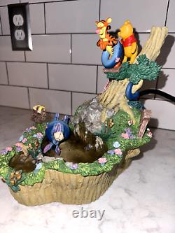 Winnie the Pooh and Friends tabletop Water Fountain Walt Disney Works see video