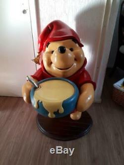 Winnie the Pooh butler waiter statue life size honey pot Walt Disney figure big