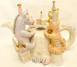 Winnie the Pooh's Birthday Celebration Teapot Disney Lenox Fine Ivory China