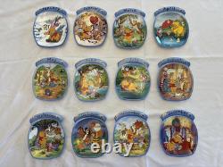 Winnie the Pooh the Whole Year Through collectible plate set. Bradford Exchange