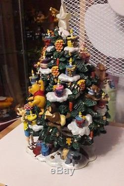 Winnie the pooh Christmas tree. Light up ornament/centre piece. Danbury mint