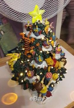 Winnie the pooh Christmas tree. Light up ornament/centre piece. Danbury mint