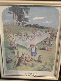 World of Pooh 1957 Vintage Framed Prints Set of 4 Winnie The Pooh