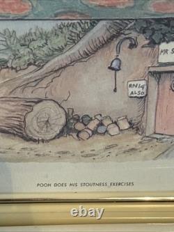 World of Pooh 1957 Vintage Framed Prints Set of 4 Winnie The Pooh