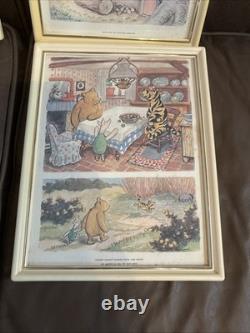 World of Pooh 1957 Vintage Framed Prints Set of 4 Winnie The Pooh