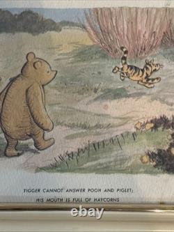 World of Pooh 1957 Vintage Framed Prints Set of 4 Winnie The Pooh